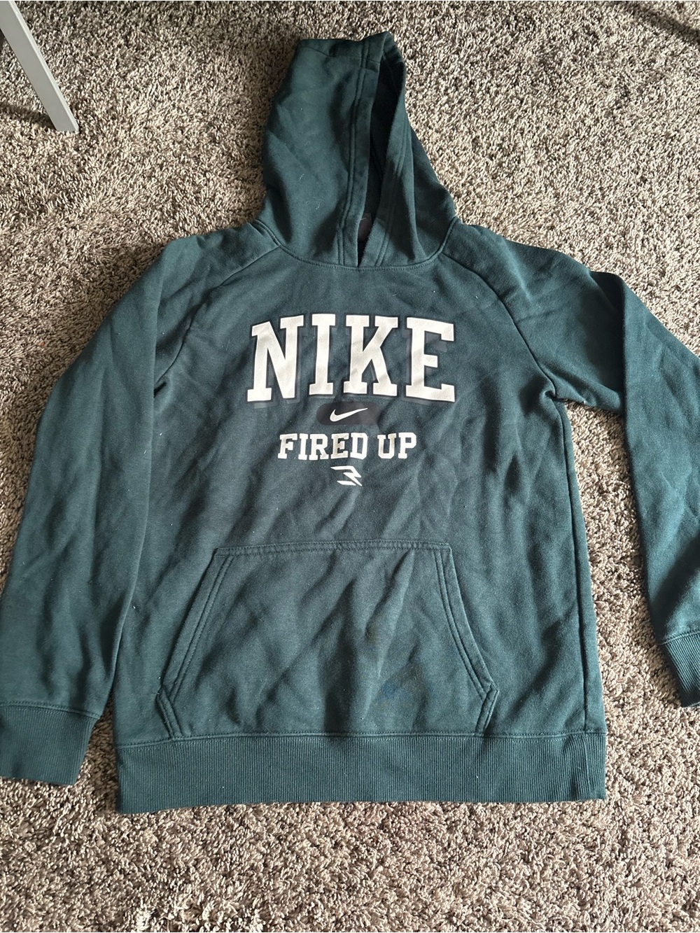 Nike Teal Green 'Fired Up' Pullover Hoodie